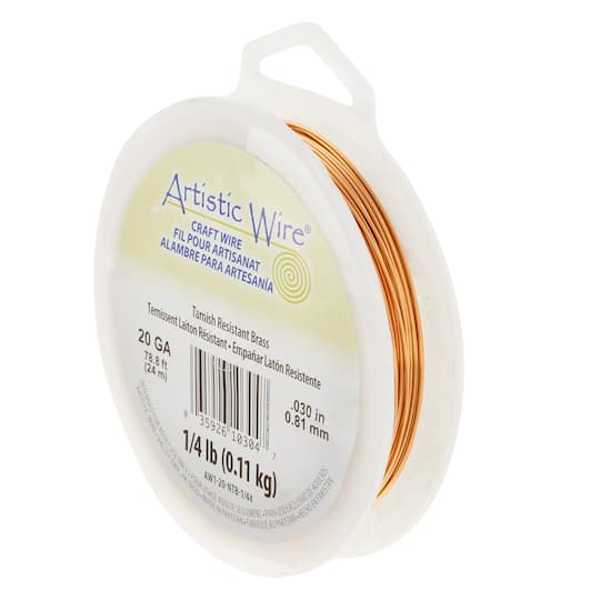 12 Pack: Beadalon® Artistic Wire® 20 Gauge Non-Tarnish Brass Wire